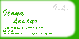 ilona lestar business card